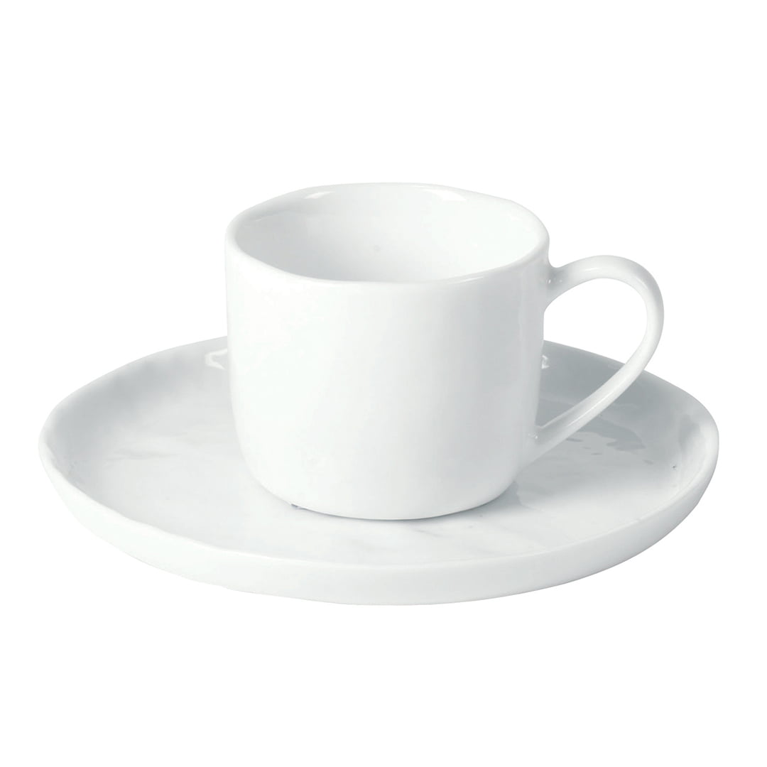 Porcelino - Espresso kop & schotel Wit Porselein // Pomax - Table Things