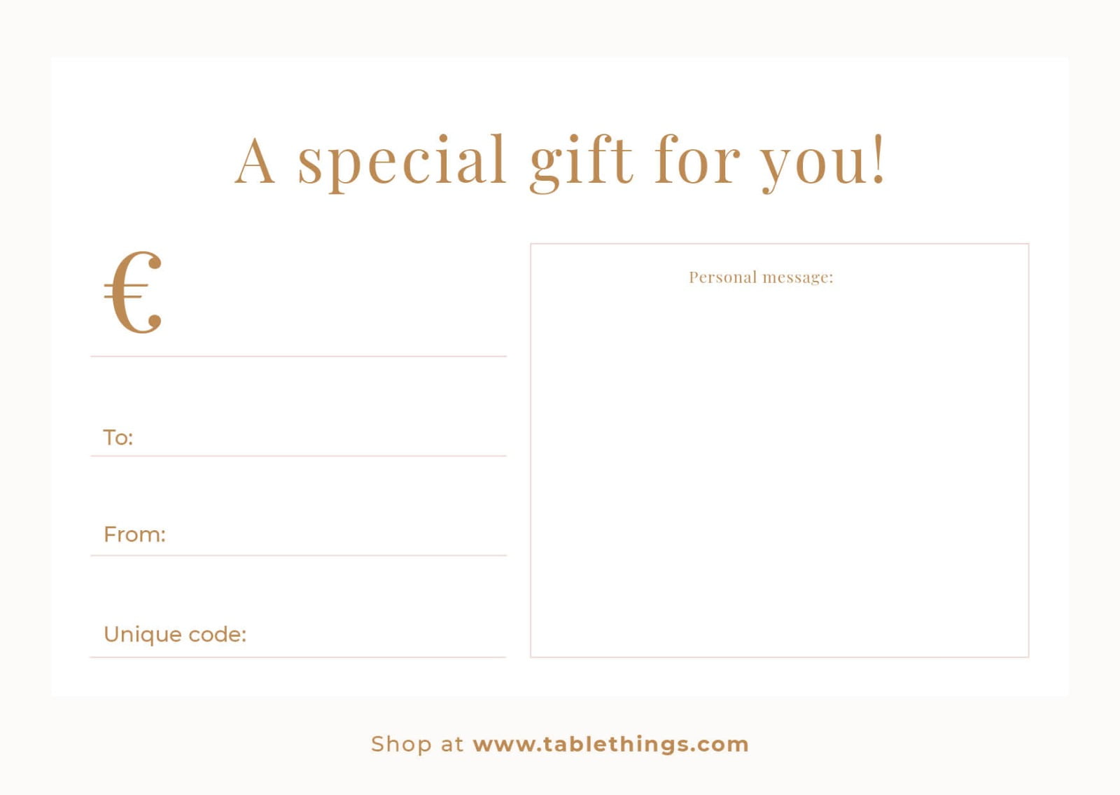 Giftcard Table Things Giftcard Table Things