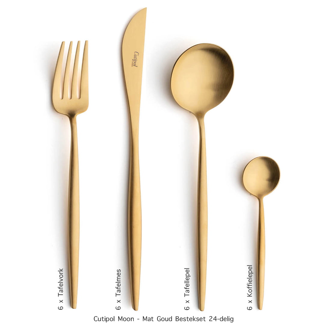 Cutipol-Moon-Mat Goud-24delig ZT Cutipol-Moon-Mat Goud-24delig ZT