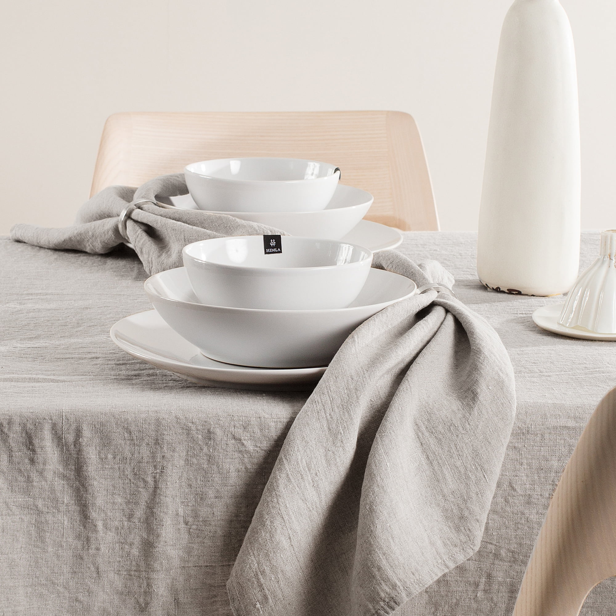 Linnen tafelkleed - Ash-Grijs // Himla