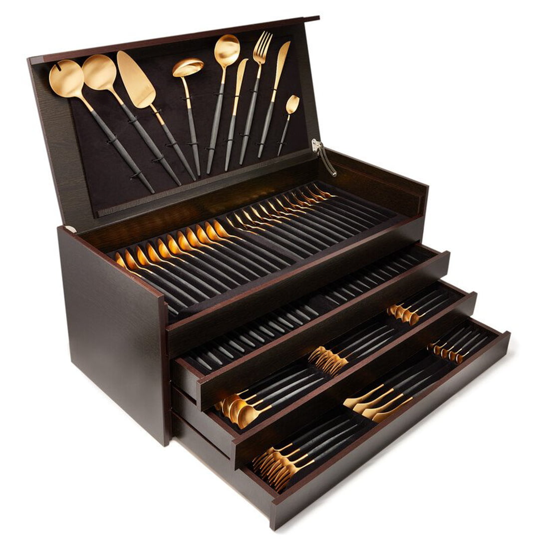 Presentatie/ opbergbox voor 130 delig bestek // Cutipol Presentatie/ opbergbox voor 130 delig bestek // Cutipol