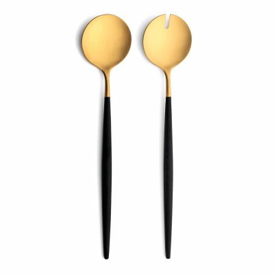 Cutipol-Goa-zwart goud-SaladeBestek-2300