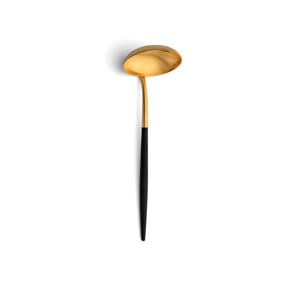 Cutipol-Goa-zwart goud sauslepel JusLepel