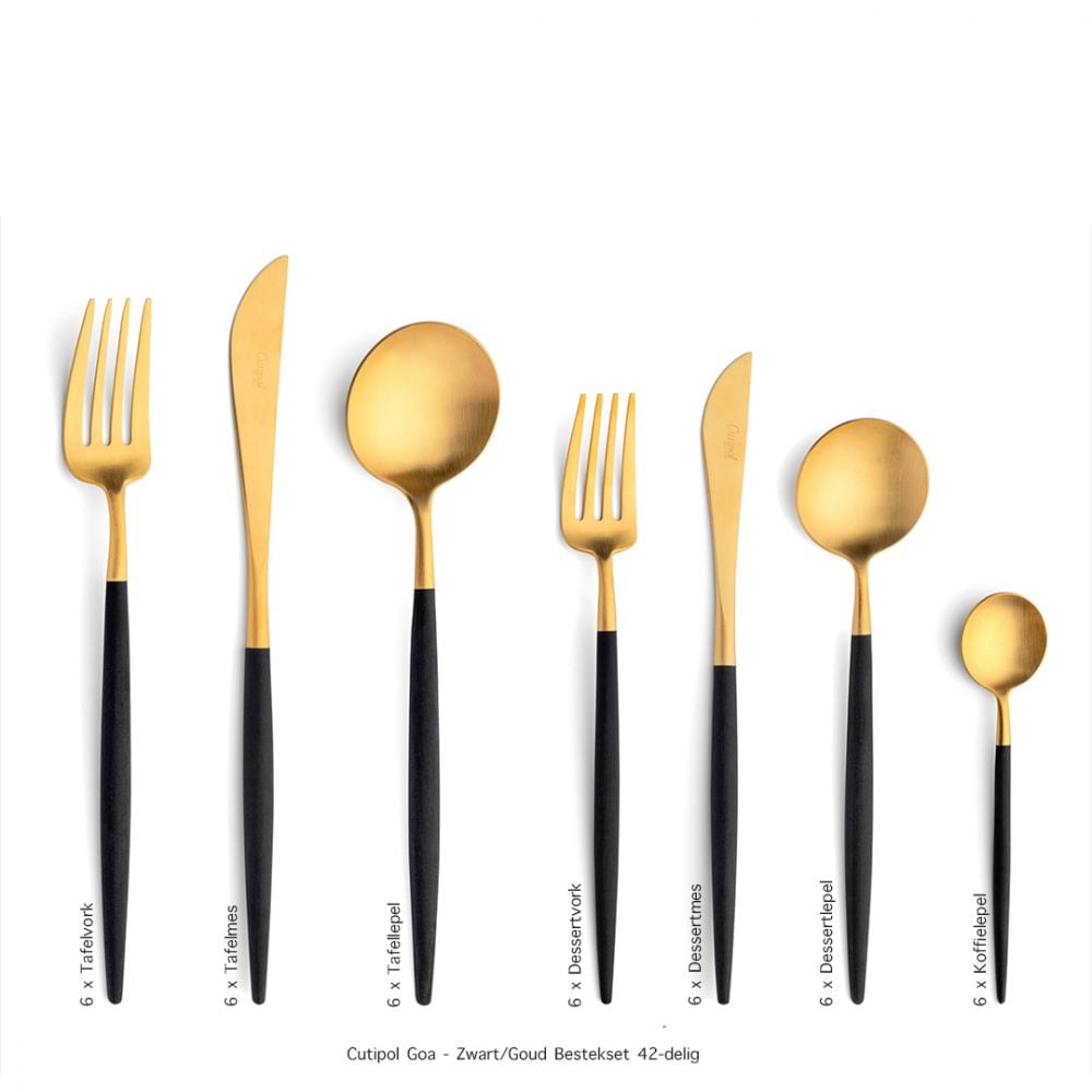 Cutipol-Goa-zwart goud-42 delig-