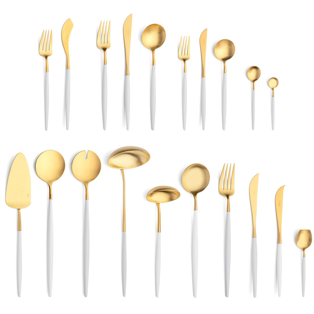 Cutipol-Goa-wit goud bestekset White-Gold-130 delig-ZT