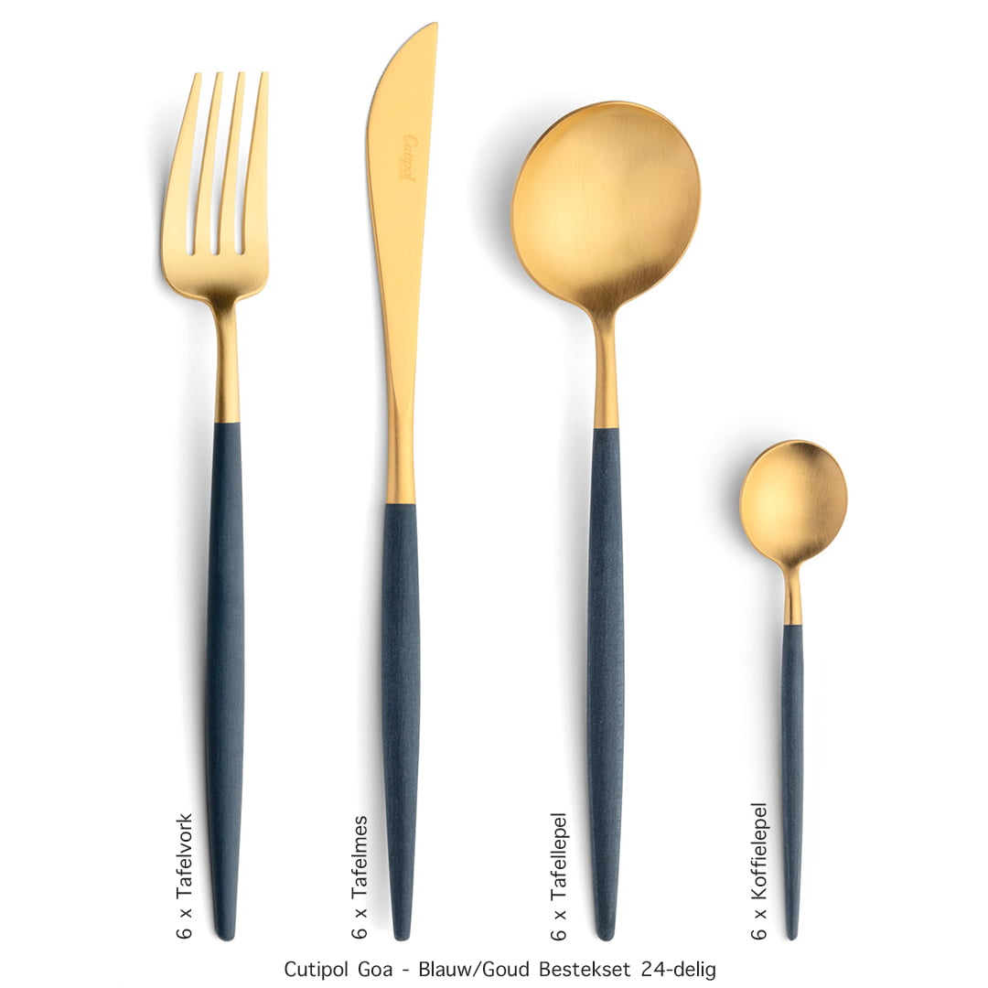 Cutipol-Goa-Blauw-Goud-24delig Cutipol-Goa-Blauw-Goud-24delig