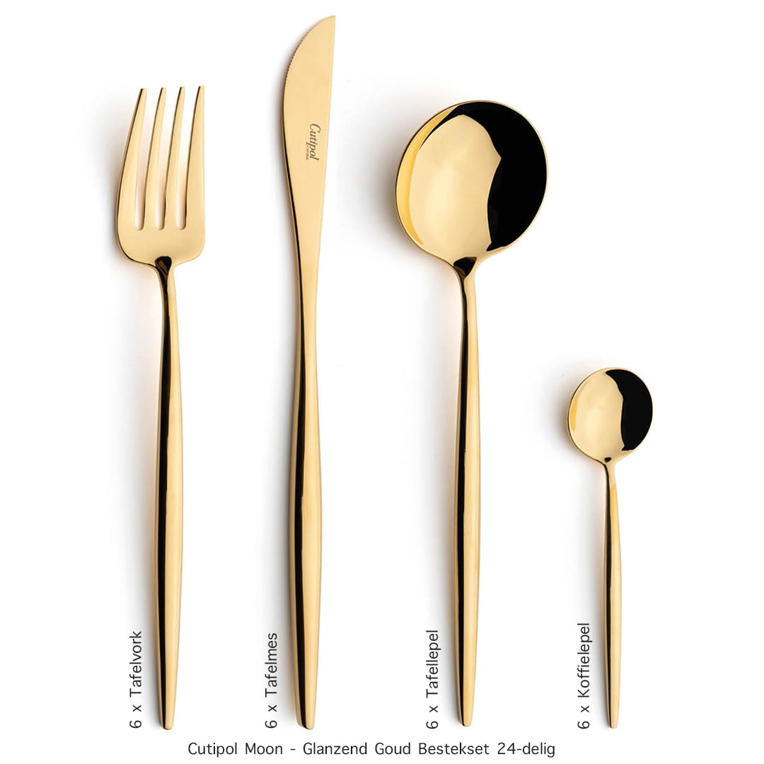 Cutipol-Moon-Gold-24delig-bestekset Cutipol-Moon-Gold-24delig-bestekset