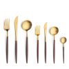 Cutipol-Goa-Brown-Gold-42-delig-9844-ZT Goa - Bruin/Goud - Bestekset 42-delig // Cutipol