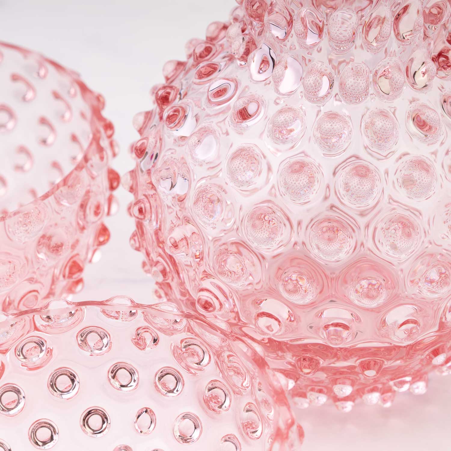 Anna-von-Lipa - Paris Hobnail - Rosa - Karaf 1l. Schaal 17:23cm