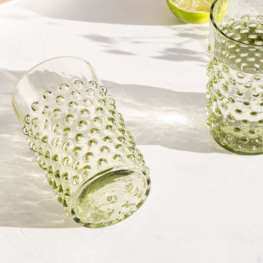 Anna von Lipa Paris Hobnail glas olivegreen