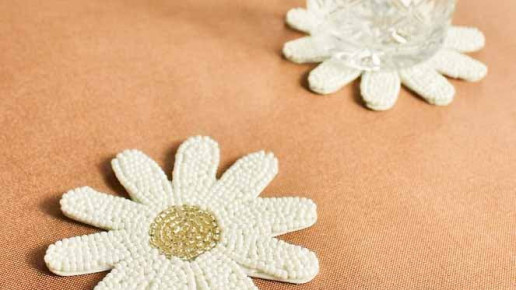 Onderzetter Daisy beads // À la (set van 2)