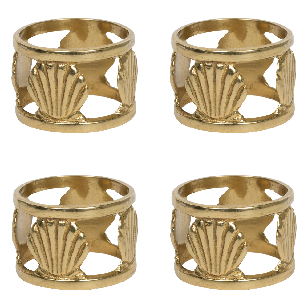 Servetringen Shell – Goud // À la (set van 4)