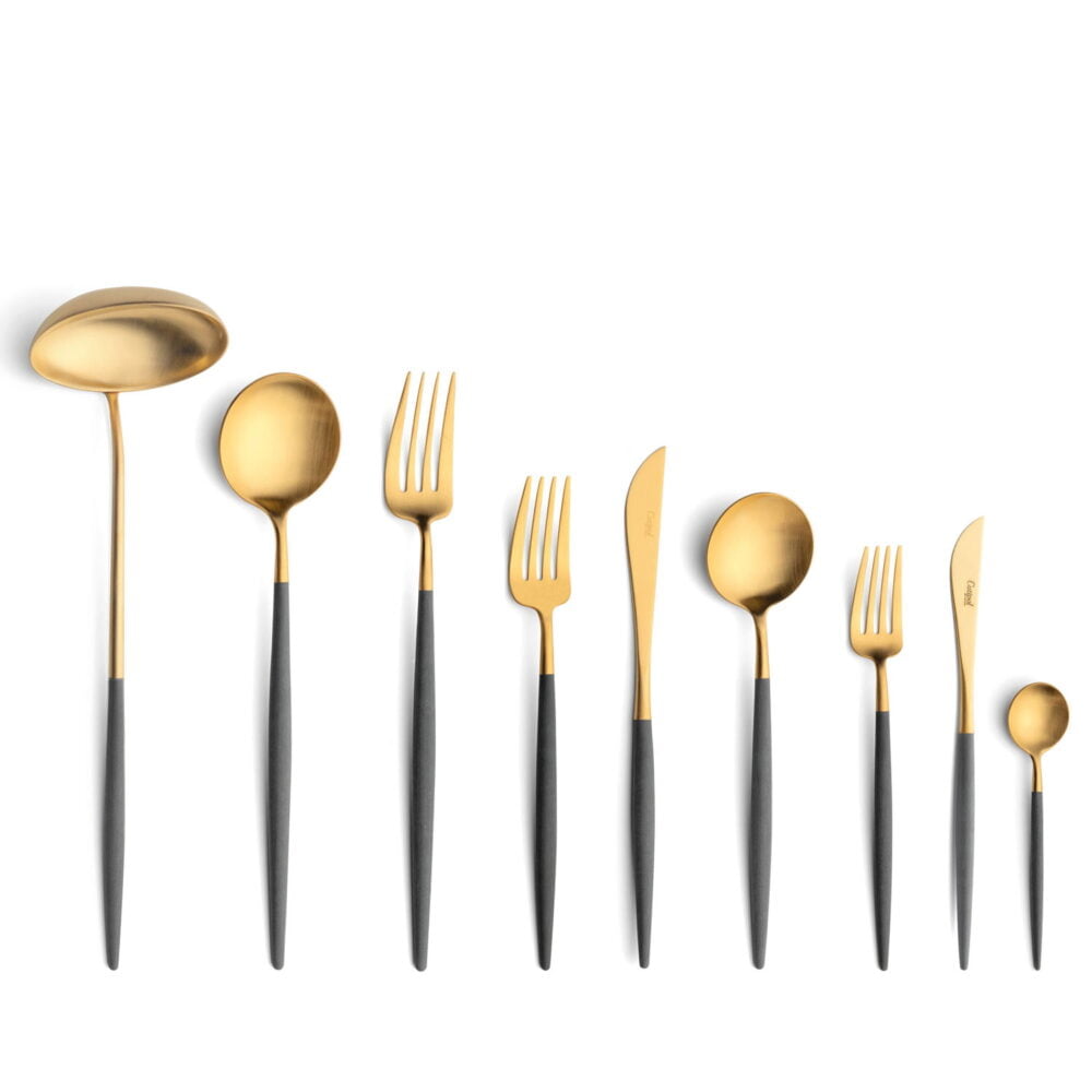 Table Things Cutipol-Goa-Grey-Gold-grijs goud 75-delig-ZT