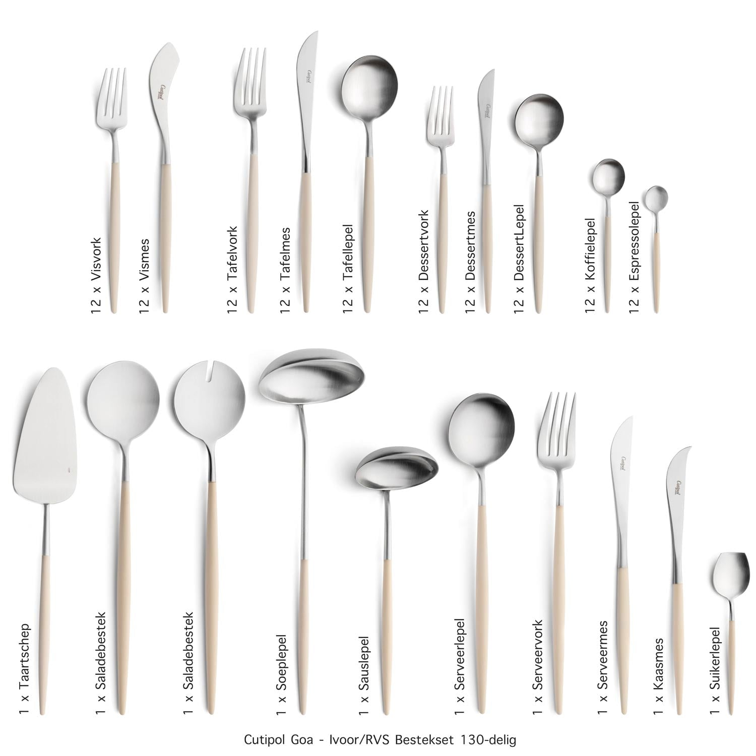 Cutipol-Goa-Ivory-130-delig bestekset Table Things Cutipol-Goa-Ivory-130-delig bestekset Table Things