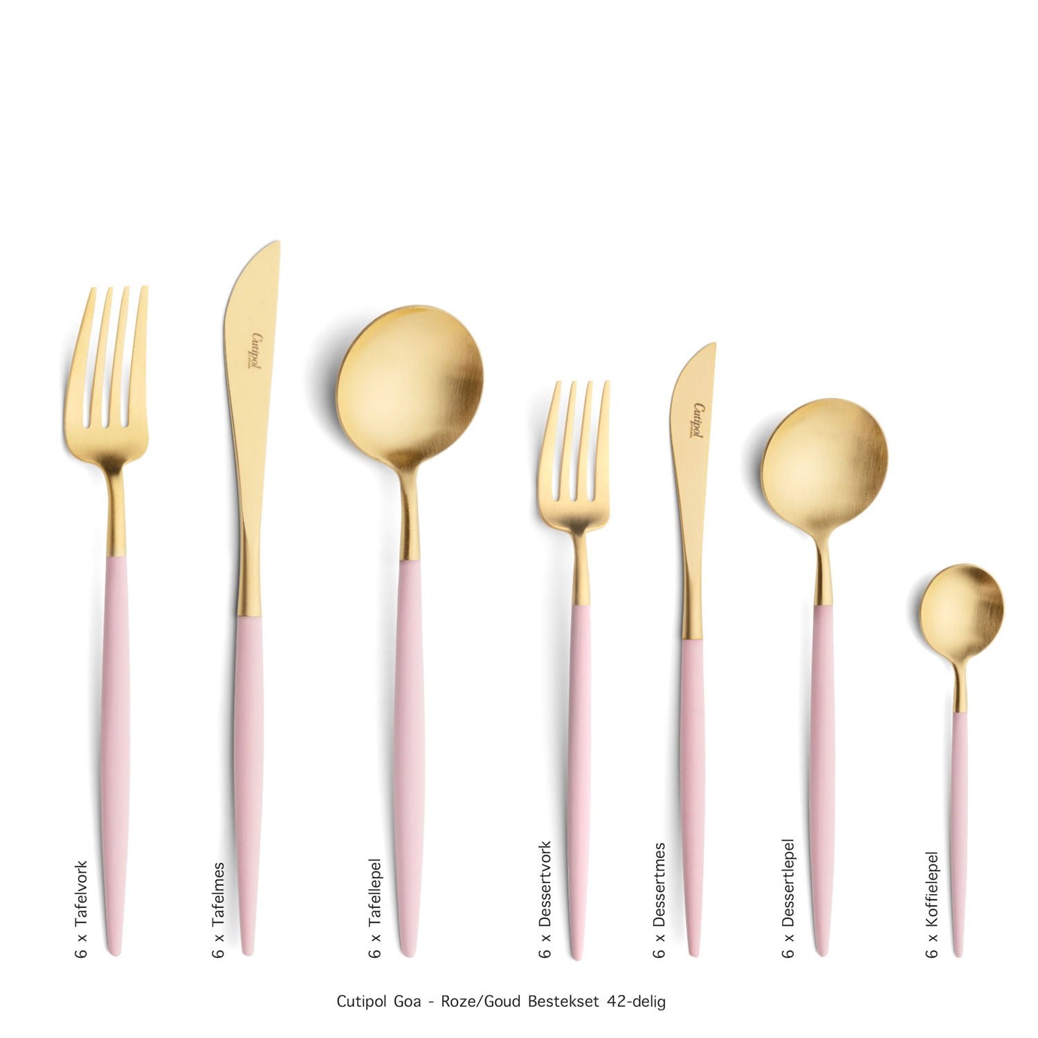 Cutipol-Goa-Pink-Gold-42-delig bestekset Table Things