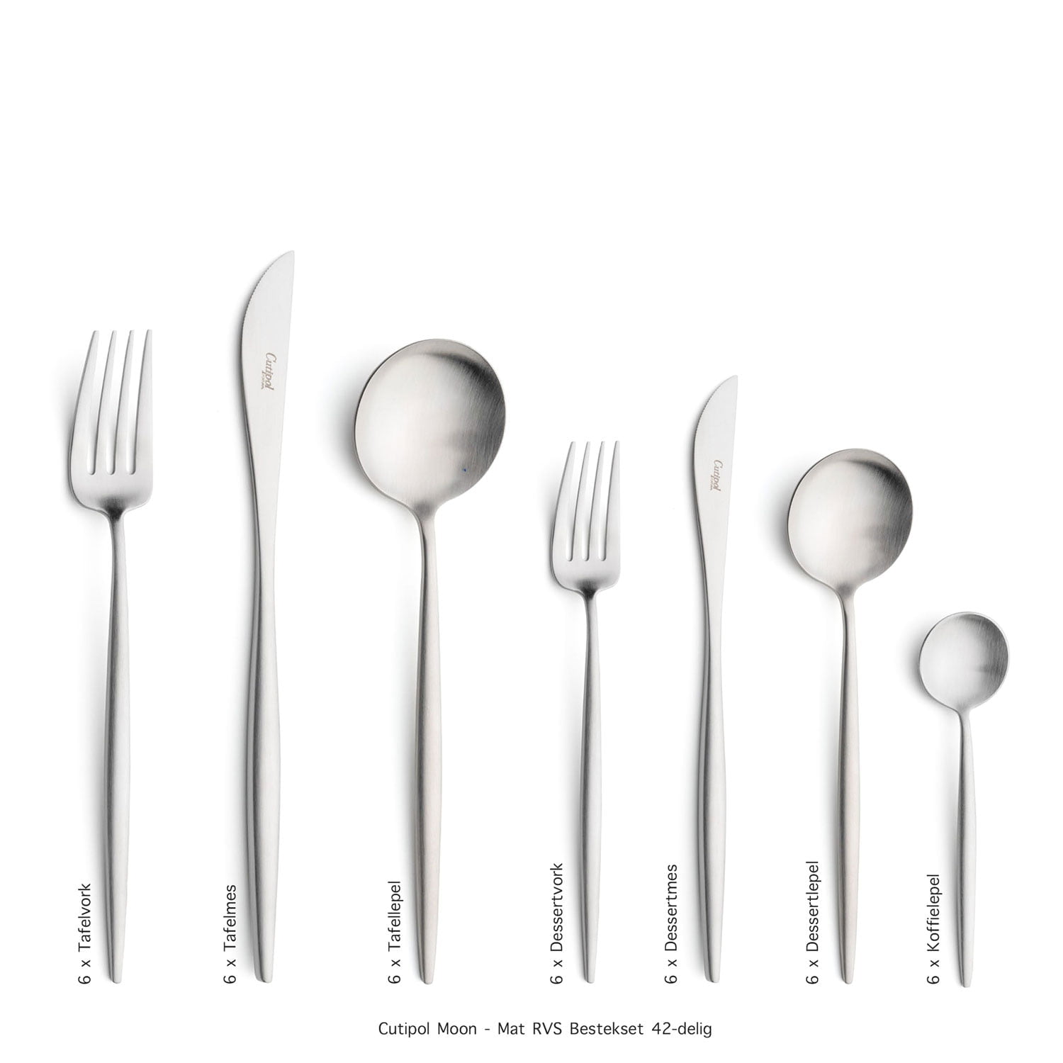 Cutipol-Moon-Matte RVS-42-delig bestekset Table Things