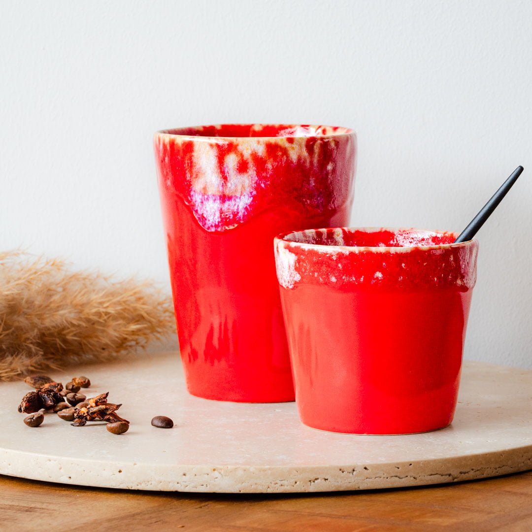 Koffiekopjes Latte mok espresso - rood // Costa Nova Table Things