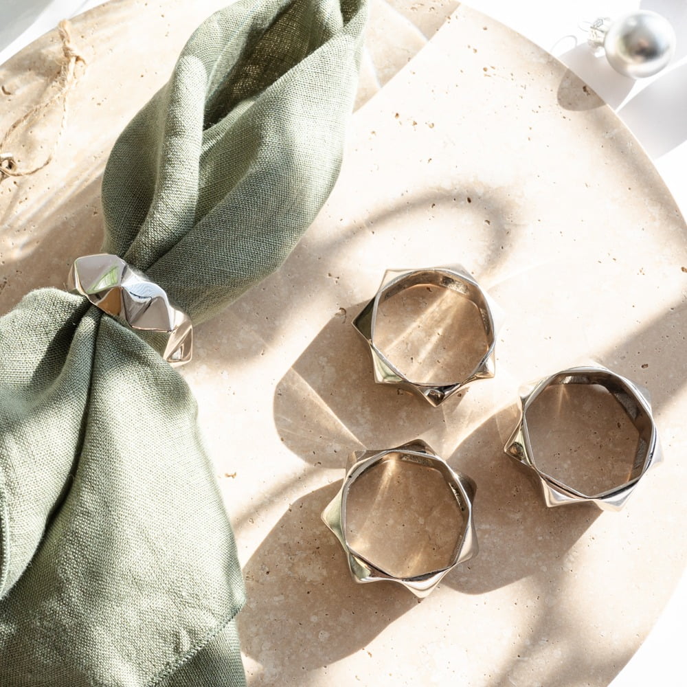 Servetring Lyon - Zilver // Himla (4 stuks in giftpack)