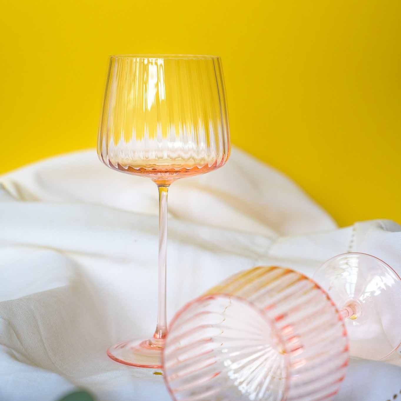 Ripple witte wijnglas - Rosa // Anna von Lipa (set van 2)