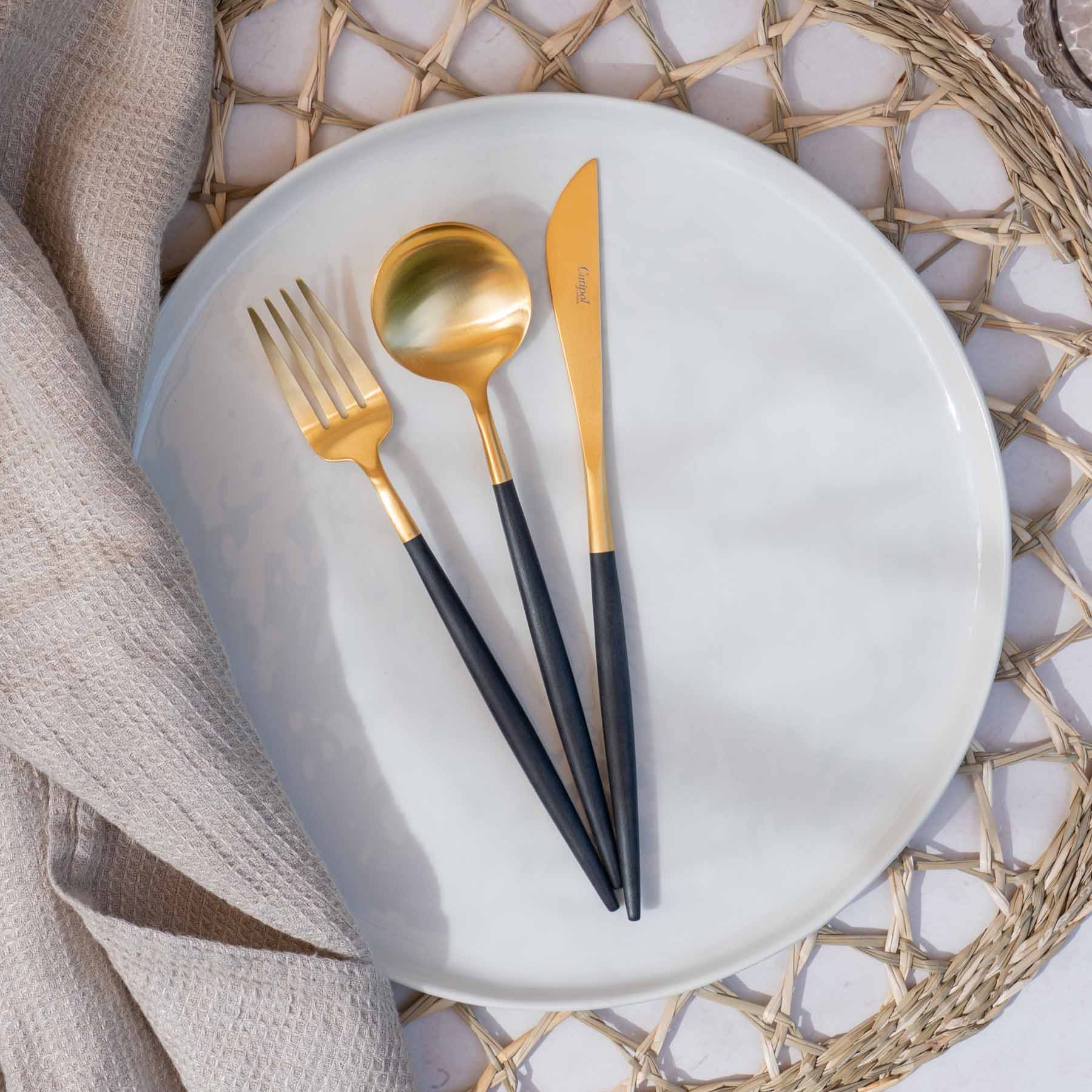 cutipol bestek- zwart goud lifestyle cutipol bestek- zwart goud lifestyle