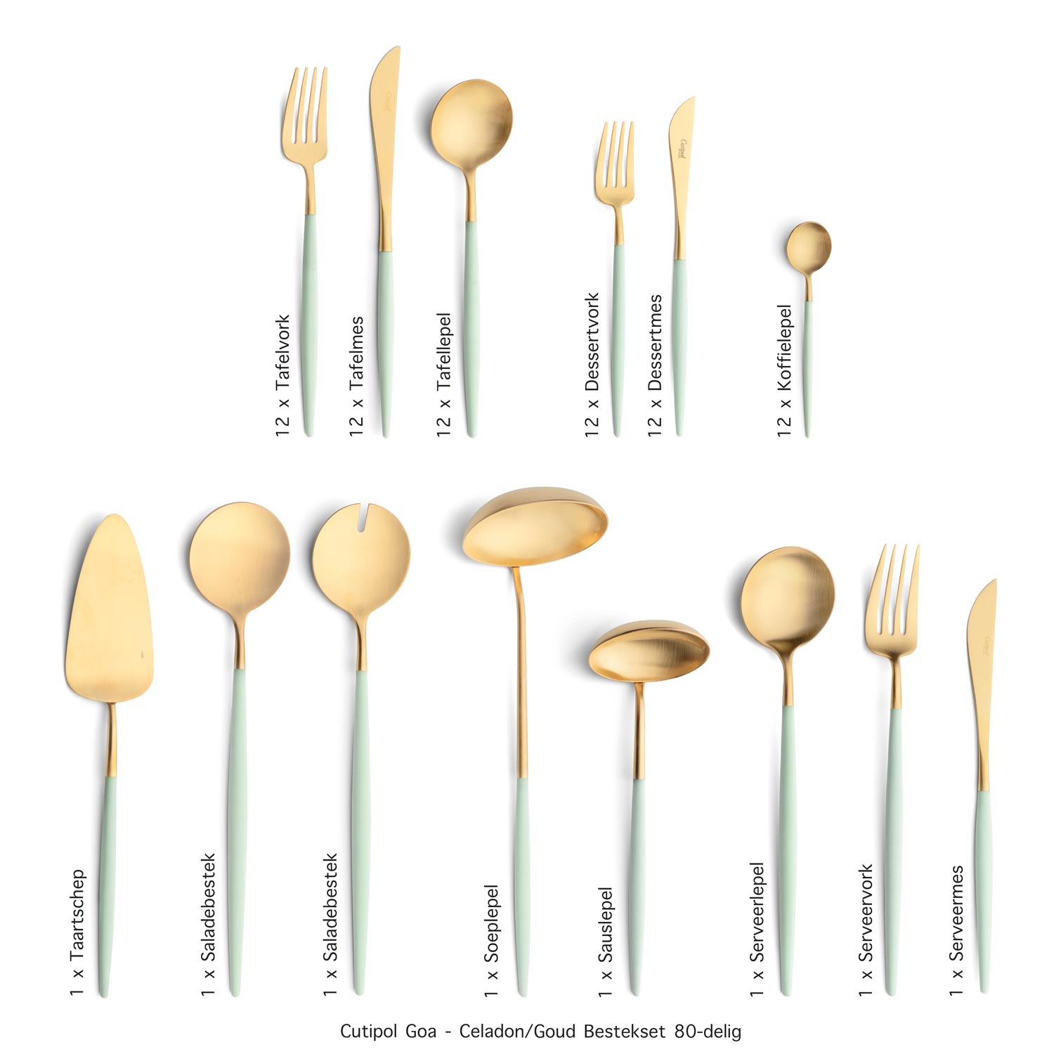 Cutipol-Goa-Celadon-Gold-80-delig-bestekset Table Things