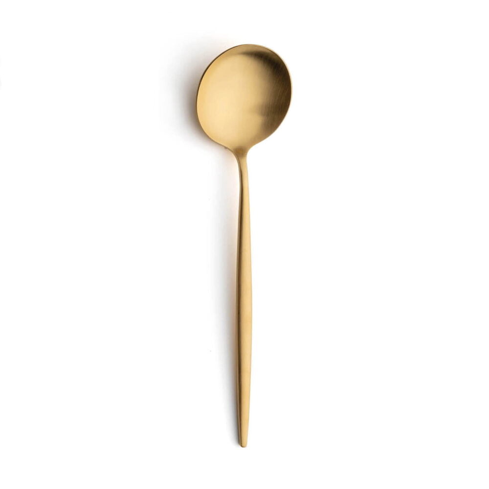 Cutipol-Moon-Matte-Gold-mat goud-tafellepel