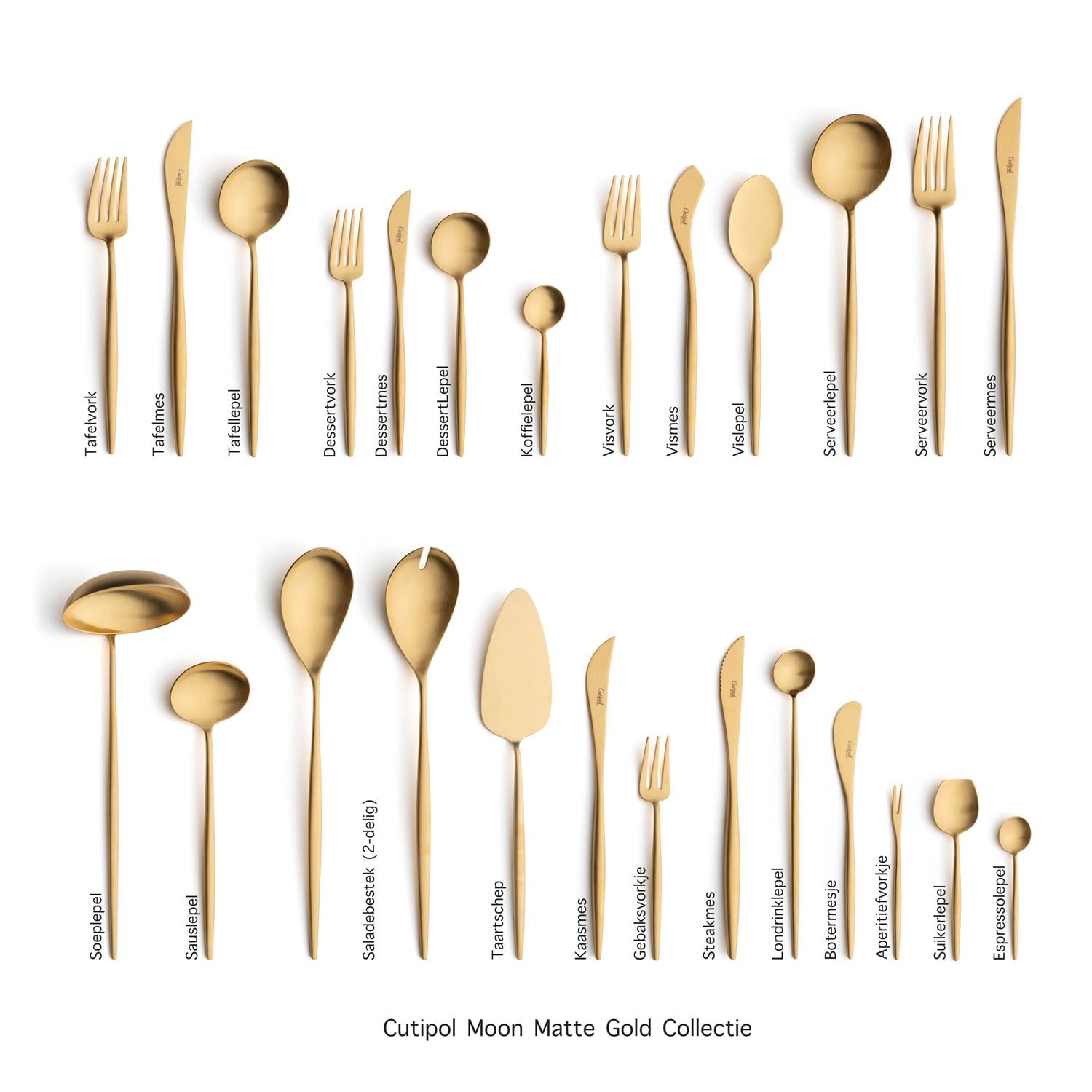 Cutipol-Moon-matte-gold mat goud-hele collectie total collection