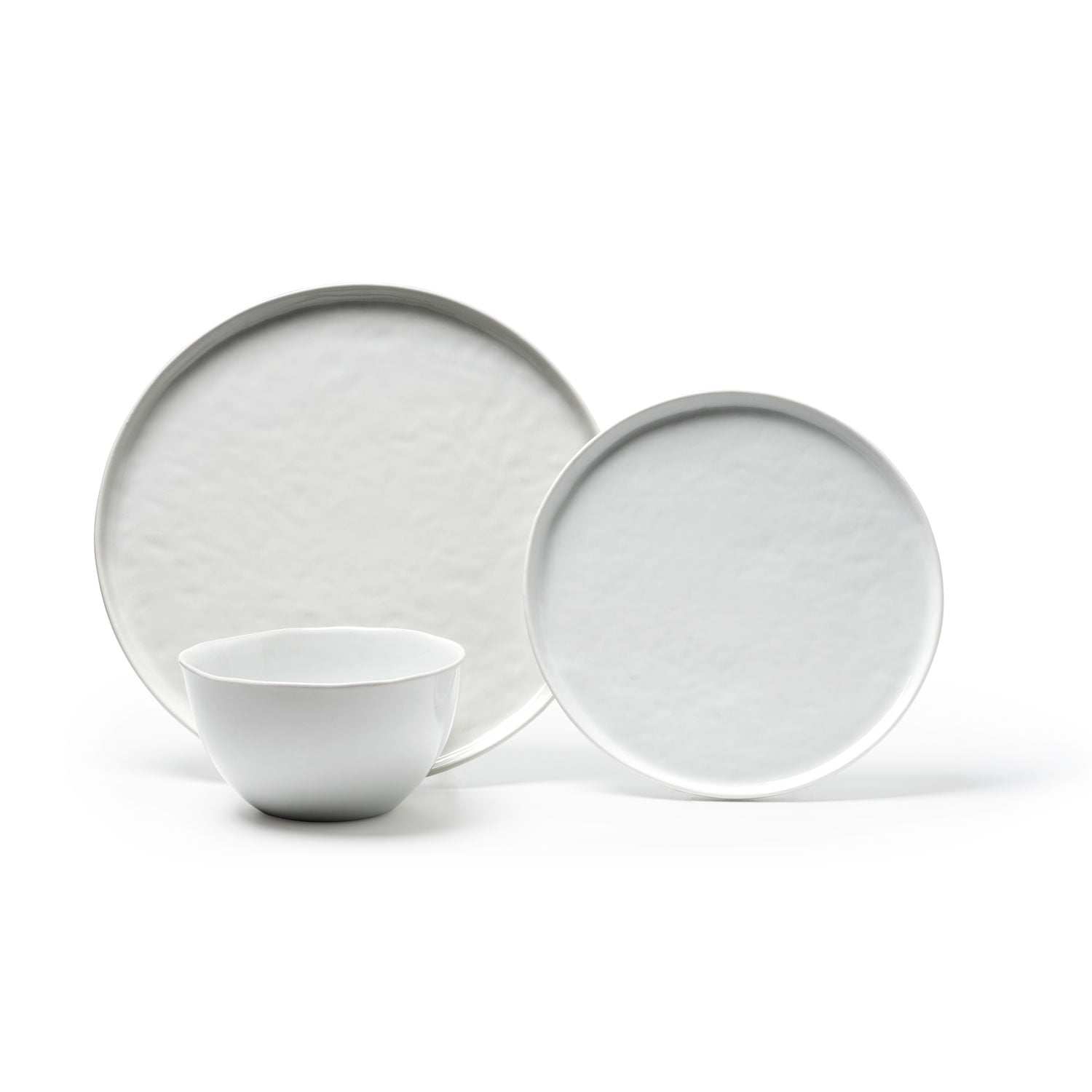 Porcelino Rond serviesset 12-delig - Wit // Pomax