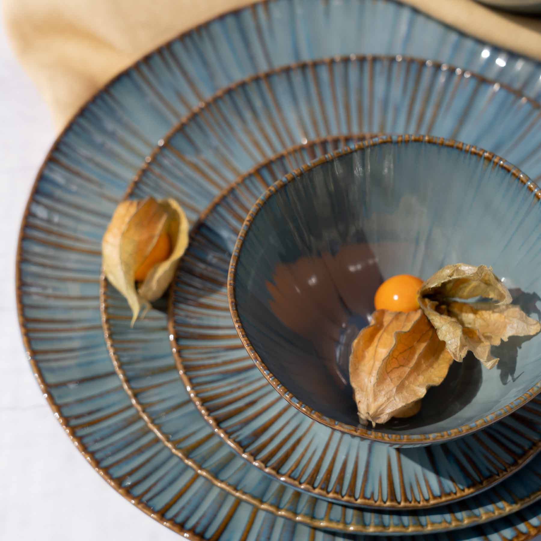 pomax serviessets-mysa blauw servies porselein