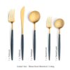 Goa - Blauw/Goud - Bestekset 5-delig // Cutipol