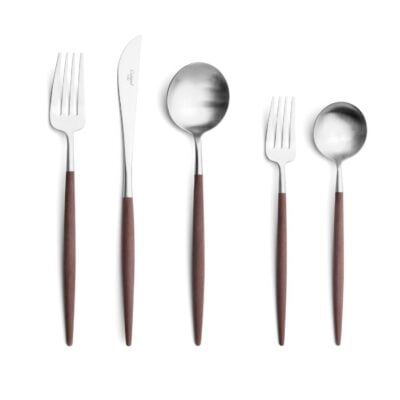 Goa - Bruin/RVS - Bestekset 5-delig // Cutipol