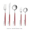 Goa - Rood/RVS - Bestekset 5-delig // Cutipol