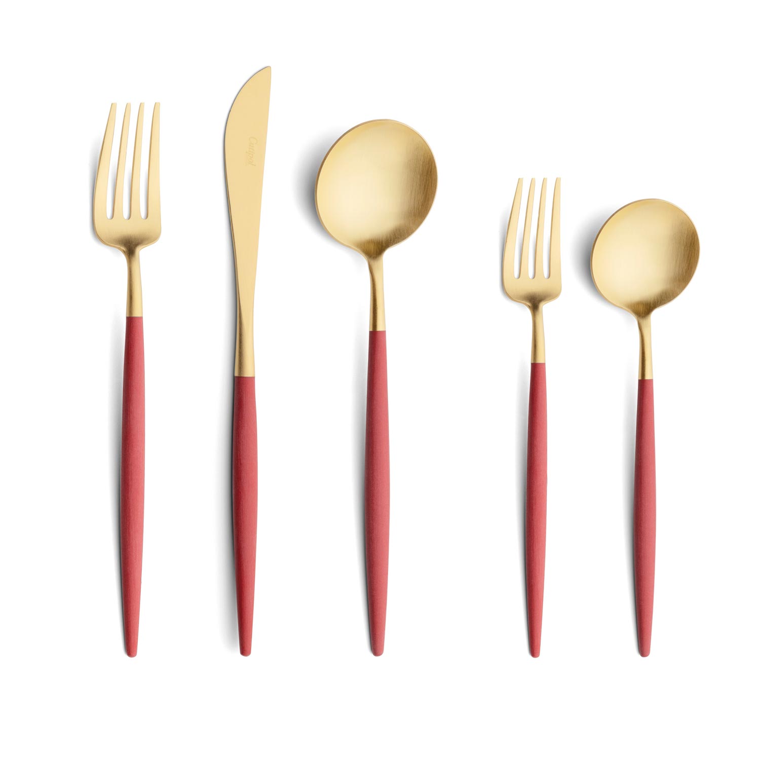 Goa - Rood/Goud - Bestekset 5-delig // Cutipol