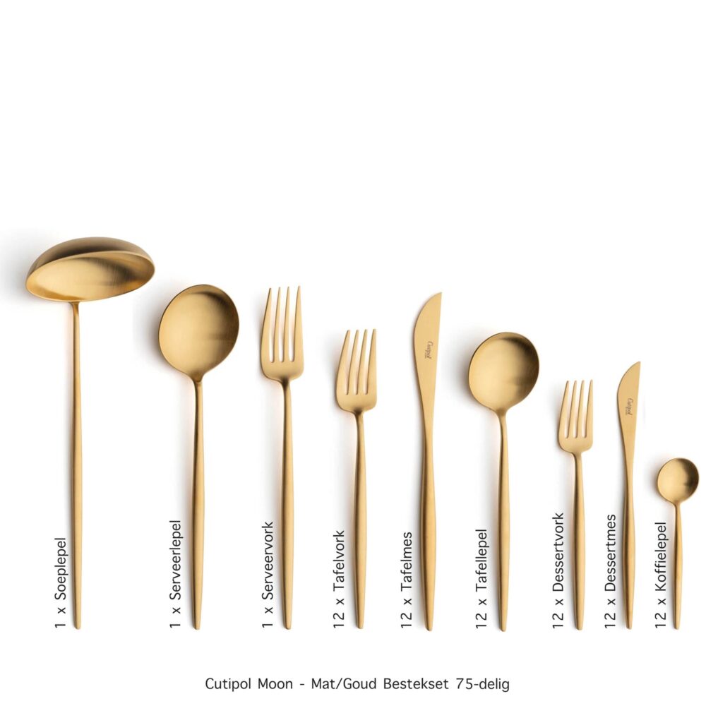Cutipol-Moon-Matte-Gold-75-delig-Table Things