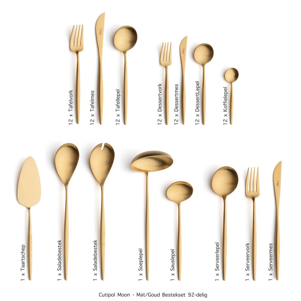 Cutipol-Moon-Matte-Gold-92-delig-Table Things