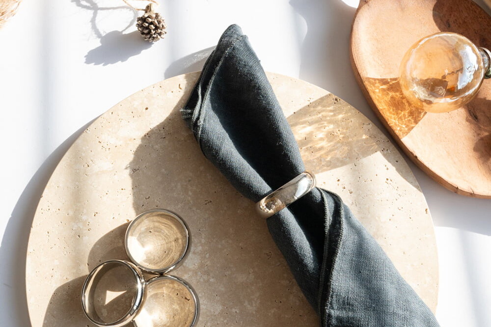 Servetring monaco zilver kerst
