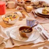 Anafi servies - Wit/Blauw // Pomax