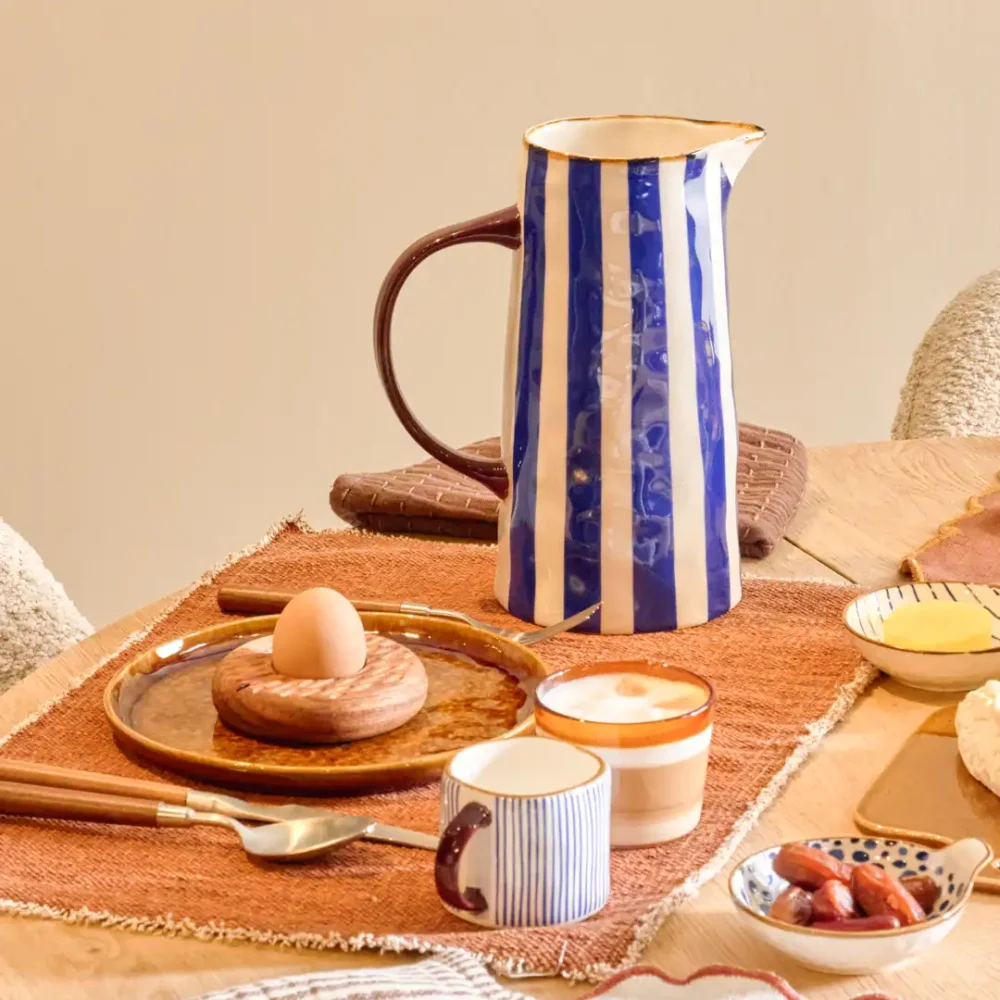 Anafi servies - Wit/Blauw // Pomax