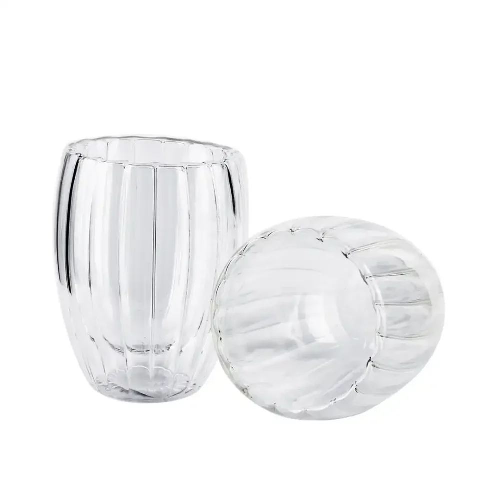 Stripes Peter - Dubbelwandig glas (set van 2) II